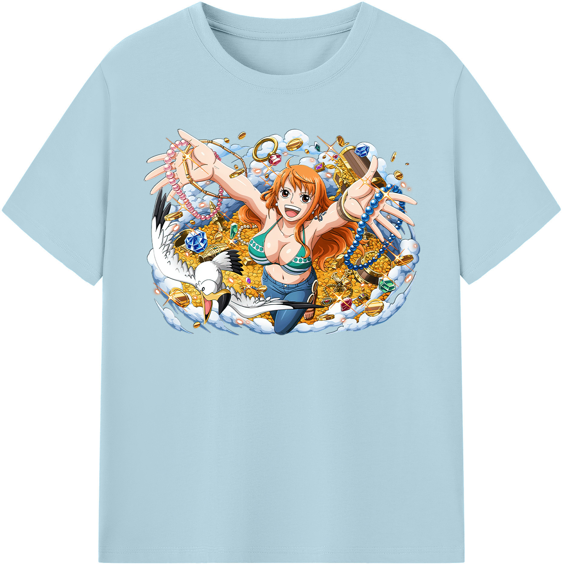 ワンピース ナミ ONE PIECE Nami 綿100％半袖Tシャツ（フロントプリント）